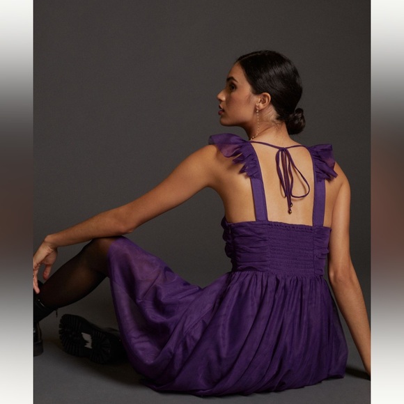 NWT. Anthropologie dress by Maeve. Dark purple, size Medium. - Picture 4 of 6